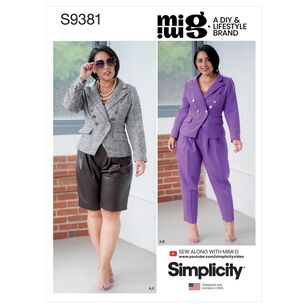 Simplicity Sewing Pattern S9381 Misses' & Women's Lined Jacket, Pants & Shorts