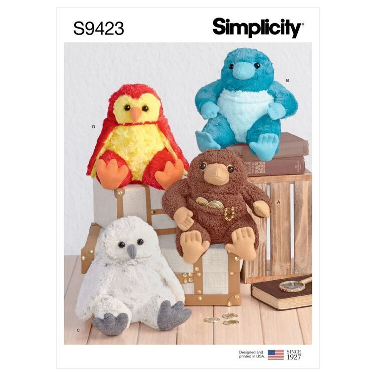 Simplicity 2613 Cute Stuffed Animal Sewing Pattern for Children and  Toddlers by Elaine Heigl Designs, One Size