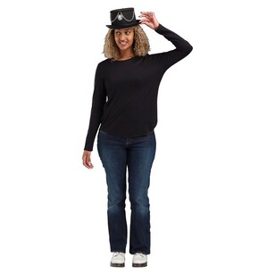 Spooky Hollow Adult Victorian Top Hat Black