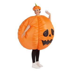 Spooky Hollow Adult Inflatable Pumpkin Costume Orange