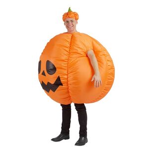 Spooky Hollow Adult Inflatable Pumpkin Costume Orange