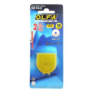 OLFA 18 mm Rotary Blade 2 Pack Silver 18 mm