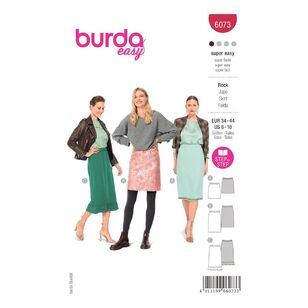 Burda Easy Sewing Pattern 6073 Misses' Skirt in Three Lengths with ...