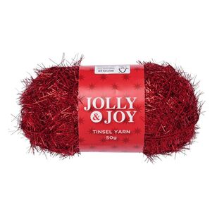 Jolly & Joy Tinsel Yarn Red 50 g