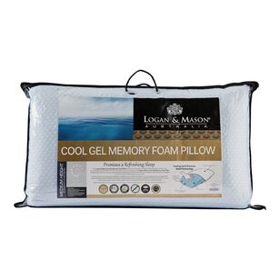 Logan & Mason Cool Gel Memory Foam Pillow White Standard