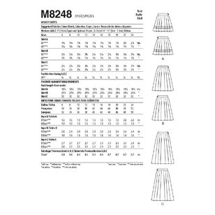 McCall's Sewing Pattern M8248 Misses' Skirts