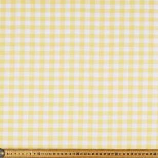 Yarn Dyed Gingham Check #2 Printed 145 cm Cotton Fabric Lemon 145 cm