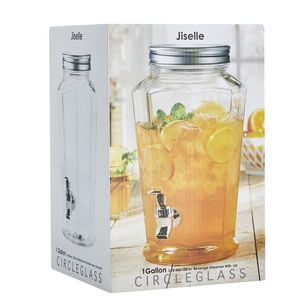 Circleware Jiselle Dispenser With Tin Lid Clear