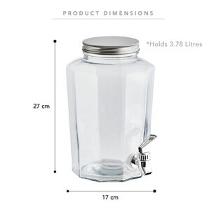 Circleware Jiselle Dispenser With Tin Lid Clear