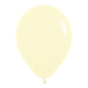 Sempertex Matte Pastel Latex Balloons Yellow 30 cm