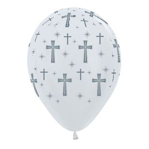 Sempertex Holy Cross Satin Latex Balloons Multicoloured 30 cm