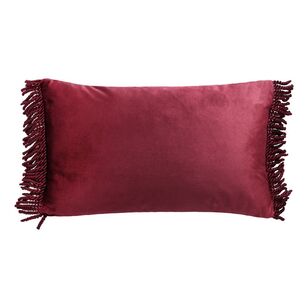 La Scala Alexis Tasselled Cushion  Red
