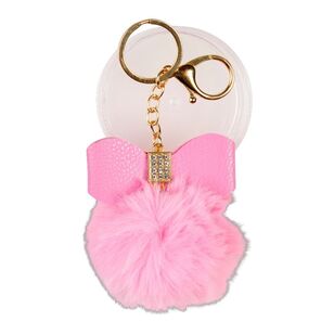 Maria George Pom Pom with Bow Keychain Pink