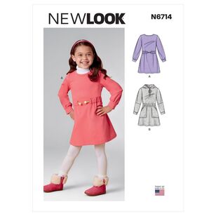 New Look Sewing Pattern N6714 Children's Dresses 3 - 8