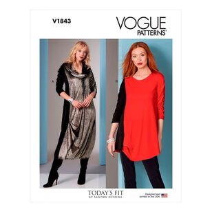 Vogue Sewing Pattern V1843 Misses' Dress & Tunic A - J