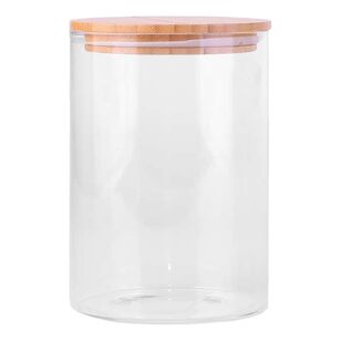 Seymours 3.5 L Glass Canister With Bamboo Lid Clear 3.5 L