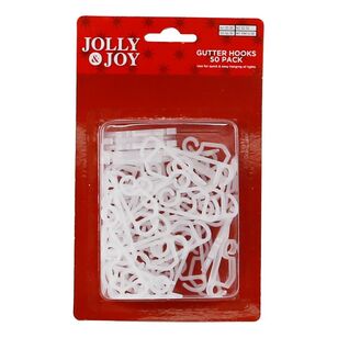 Jolly & Joy Gutter Hooks 50 Pack White