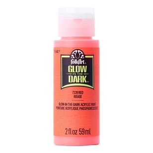 Folk Art Glow-in-the-Dark Acrylic Paint Red 59 mL