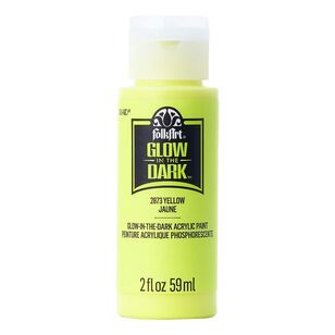 Folk Art Glow-in-the-Dark Acrylic Paint Yellow 59 mL