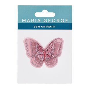 Maria George Pretty Butterfly Sew On Motif Pink