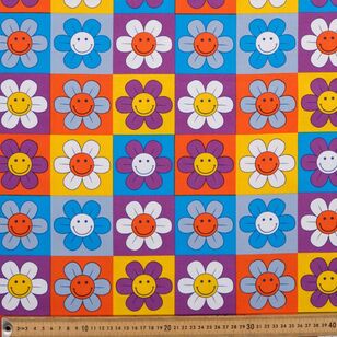 Floral Smile Printed 112 cm Buzoku Duck Fabric Multicoloured 112 cm