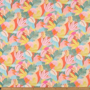 Neo Jungle Printed 135 cm Rayon Fabric Multicoloured 135 cm