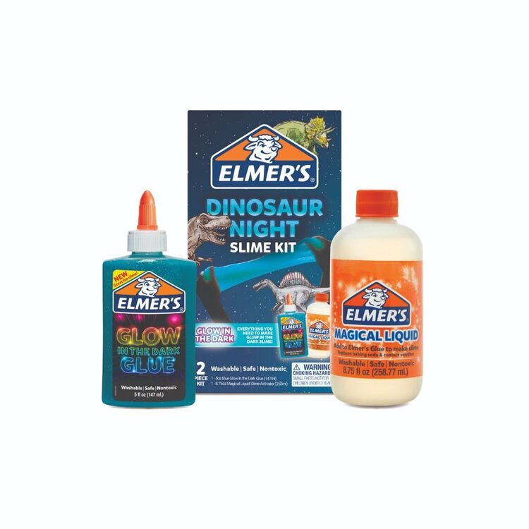 Elmers Glue Slime Kit Glow In The Dark Opaque Translucent Glitter Slime Kit  4pck