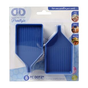 Diamond Dotz Freestyle Trays With Pouring Lip 8 Pack Blue