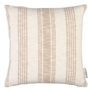 Logan & Mason Home Farlam Stripe Woven Cushion Linen 45 x 45 cm