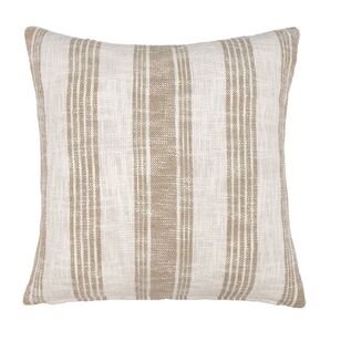 Logan & Mason Home Farlam Stripe Woven Cushion Linen 45 x 45 cm