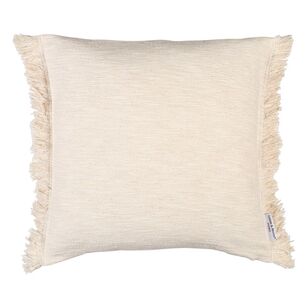 Logan & Mason Home Miley Cotton Slub Cushion Vanilla 50 x 50 cm