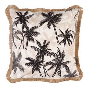 Logan & Mason Home Kingston Palm Cushion Black 50 x 50 cm