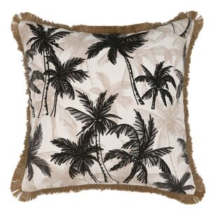 Logan & Mason Home Kingston Palm Cushion Black 50 x 50 cm