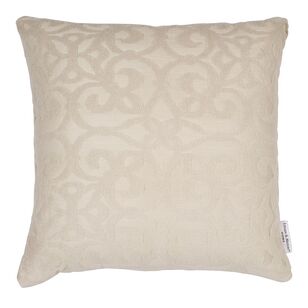 Logan & Mason Home Bolan Chenille Jacquard Cushion Silver 50 x 50 cm