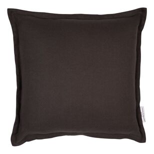 Logan & Mason Home Lana Cotton Slub Cushion Black 50 x 50 cm