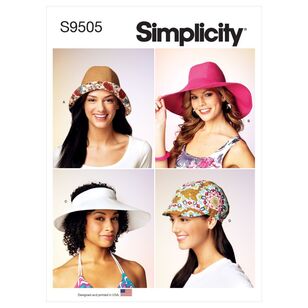 Simplicity Sewing Pattern S9505 Hats in Four Styles Small - Large