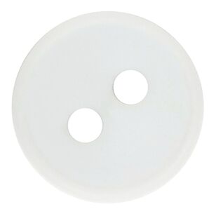 Hemline Round Nylon 18 Button 8 Pack White 11 mm