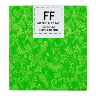 Shadow Flowers Blender Cotton Fabric Flat Fat Lime Green 50 x 52 cm