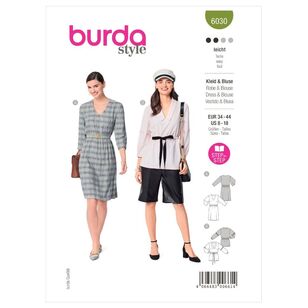 Burda Sewing Pattern B6030 Misses' Dress & Blouse 8 - 22 (34 - 48)