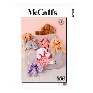 McCall's Sewing Pattern M8270 Bunny Toy & Dresses One Size