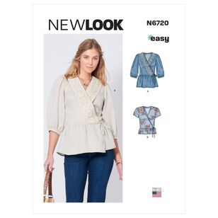 New Look Sewing Pattern N6720 Misses' Tops 6 - 18