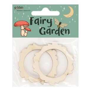 Ribtex Fairy Garden Wood Circle Frames Natural