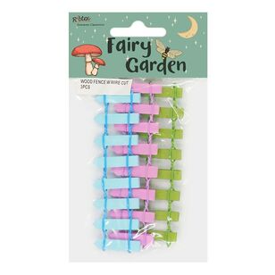 Ribtex Fairy Garden Wood Fence With Wire Multicoloured