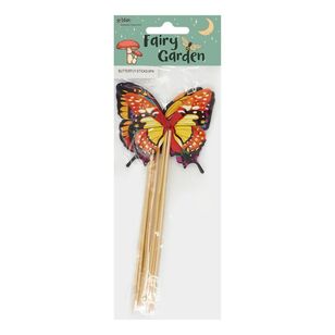 Ribtex Fairy Garden Butterfly Sticks Multicoloured 16.5 cm