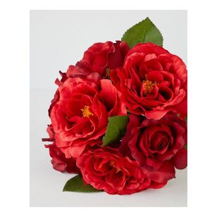 Rose 7 Stem Bunch Red 25 cm