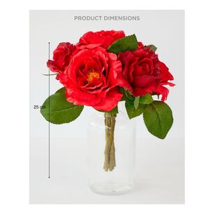 Rose 7 Stem Bunch Red 25 cm