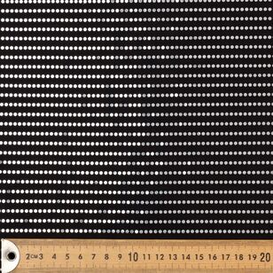 Dot Chain Printed 145 cm Studio Dance Knit Fabric Black & Silver 145 cm