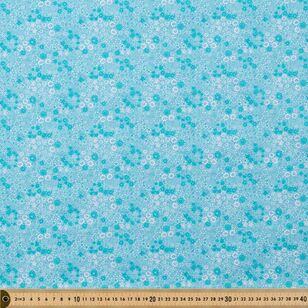 Ditsy Flora Printed 112 cm Cotton Fabric Blue 112 cm