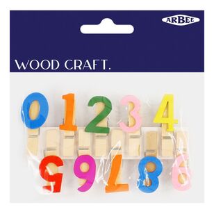 Arbee Wooden Number Pegs Natural