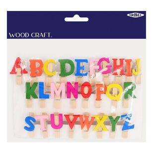 Arbee Wood Letter Pegs Natural